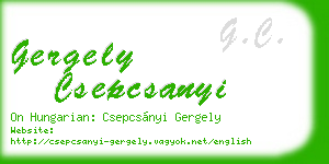 gergely csepcsanyi business card